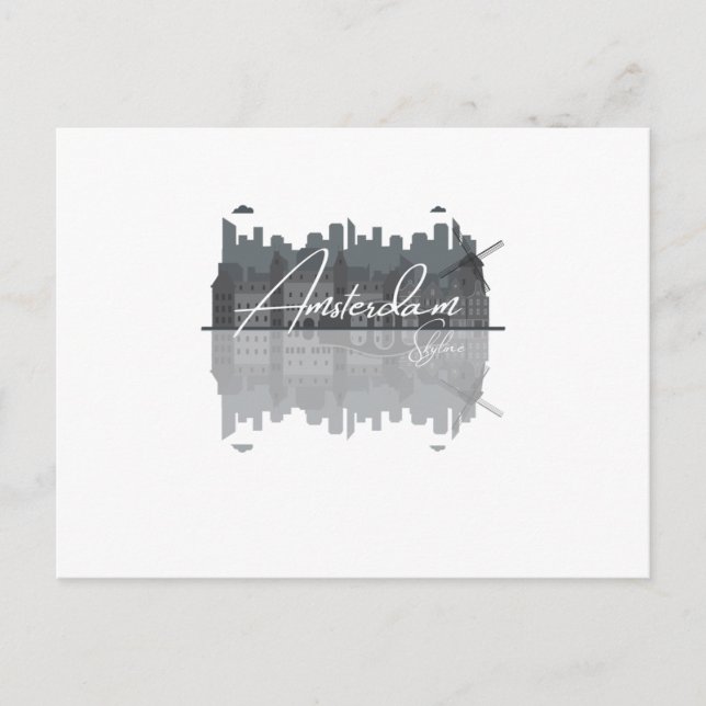 Postal Skyline de Ámsterdam (Anverso)
