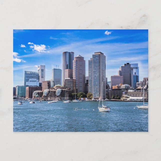 Postal Skyline de Boston (Anverso)
