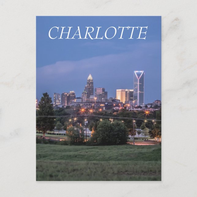 Postal Skyline de Charlotte (Anverso)