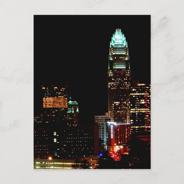 Postal Skyline de Charlotte NC (Anverso)