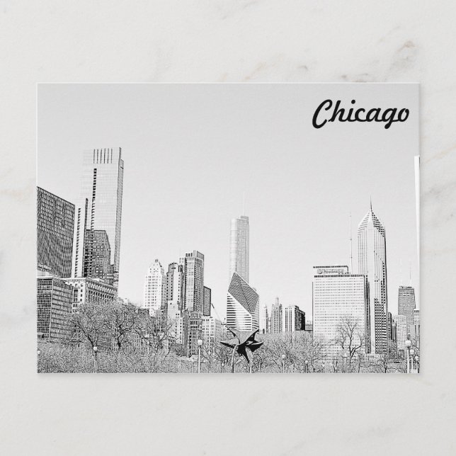 Postal Skyline de Chicago (Anverso)