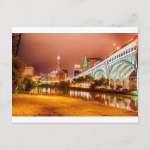 Postal skyline de cleveland ohio