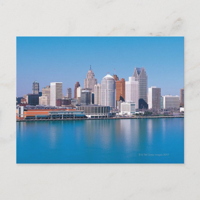 Postal Skyline de Detroit (Anverso)