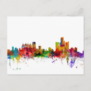 Postal Skyline de Detroit Michigan