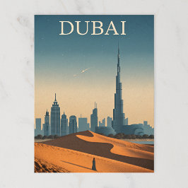 Postal Skyline de Dubái con aspecto moderno