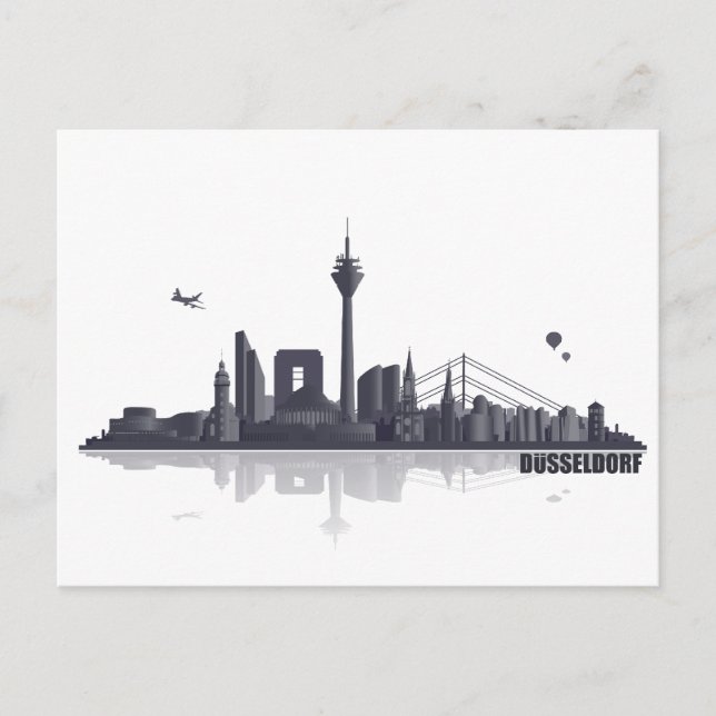 Postal Skyline de Düsseldorf (Anverso)
