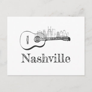 Postal Skyline de guitarra de Nashville