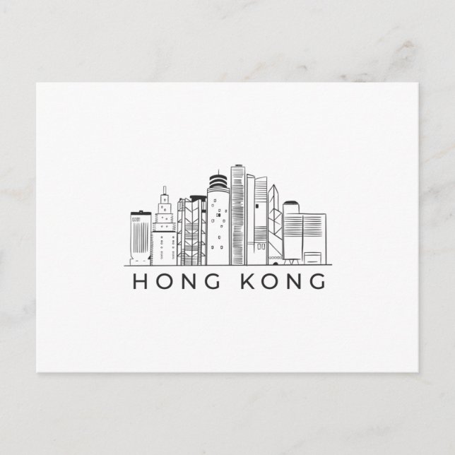 Postal Skyline de Hong Kong (Anverso)