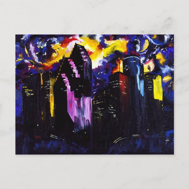 Postal Skyline de Houston (Anverso)