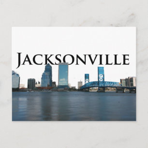 Postal Skyline de Jacksonville con Jacksonville en el cie