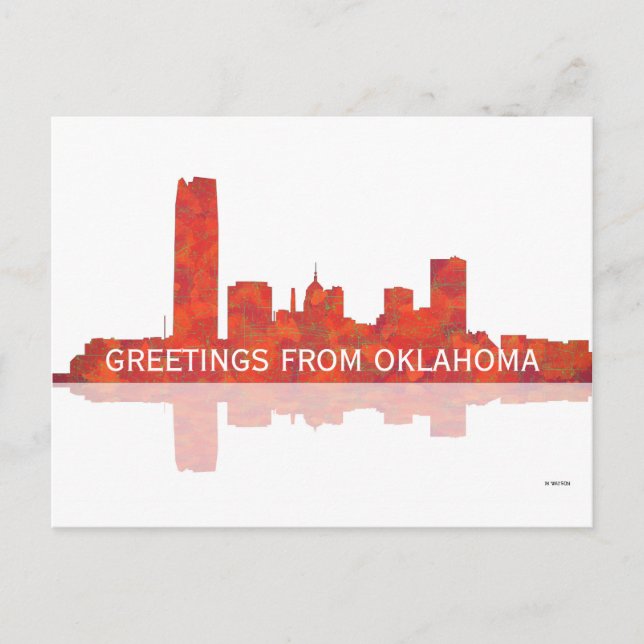 Postal SKYLINE DE LA CIUDAD DE OKLAHOMA - Postcard (Anverso)