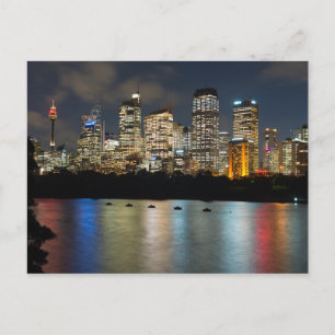 Postal Skyline de la ciudad de Sídney al atardecer, Austr