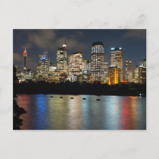 Postal Skyline de la ciudad de Sídney al atardecer, Austr