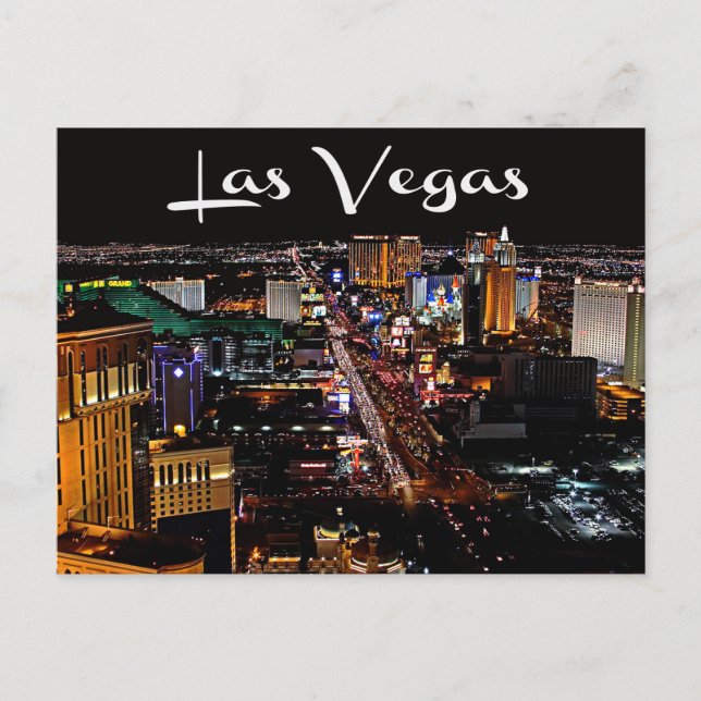 Postal Skyline de Las Vegas, Nevada Casino Postcard (Anverso)