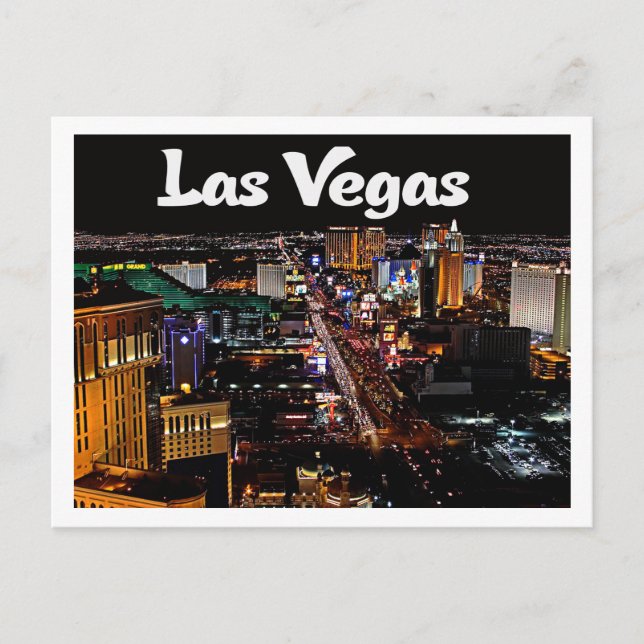 Postal Skyline de Las Vegas, Nevada Casino Postcard (Anverso)