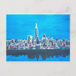 Postal Skyline De Manhattan New York City Con