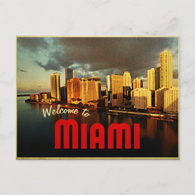 Postal Skyline de Miami Florida (Anverso)