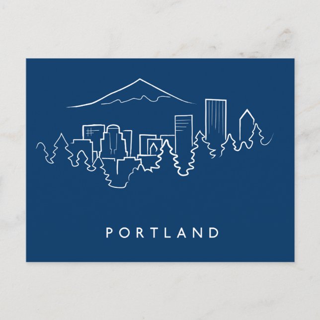 Postal Skyline de Portland (Anverso)