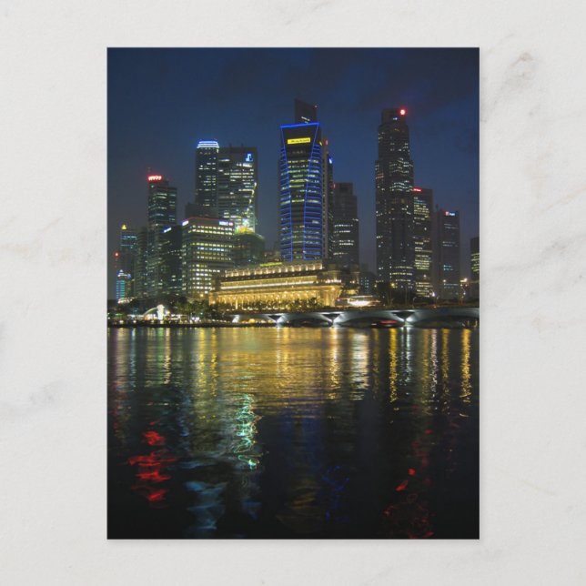 Postal Skyline de Postcard City, Marina Bay, Singapur (Anverso)