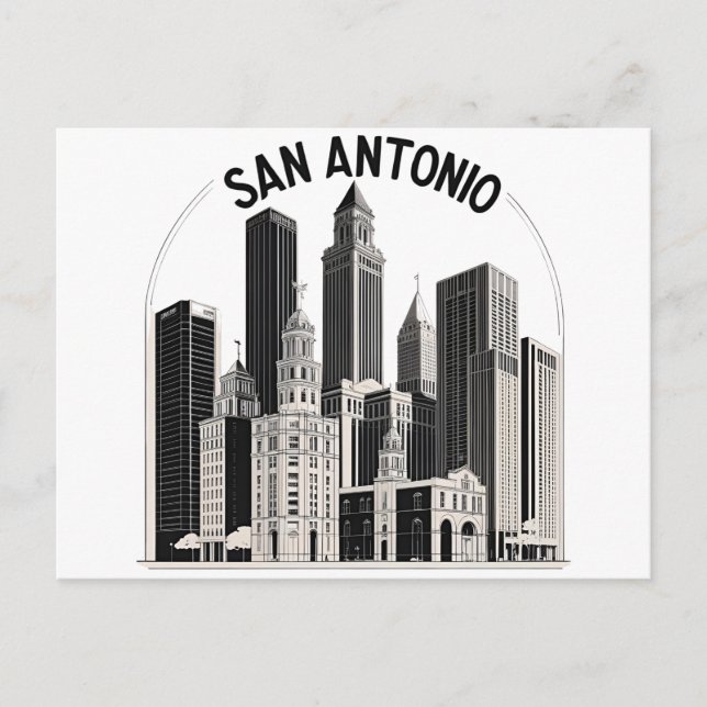Postal Skyline de San Antonio (Anverso)