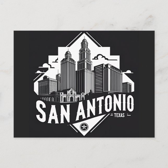 Postal Skyline de San Antonio (Anverso)