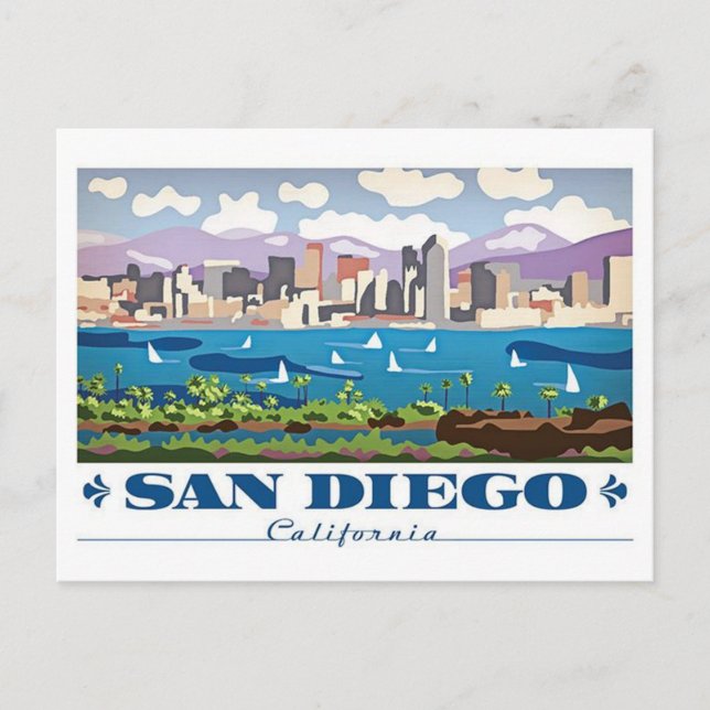 Postal Skyline de San Diego (Anverso)