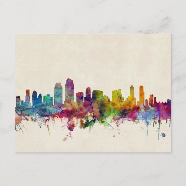Postal Skyline de San Diego (Anverso)
