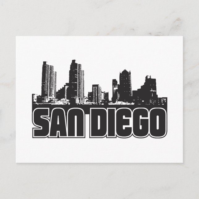 Postal Skyline de San Diego (Anverso)