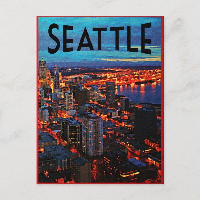 Postal Skyline de Seattle (Anverso)