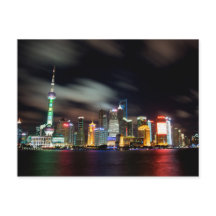 Skyline de Shanghai por noche