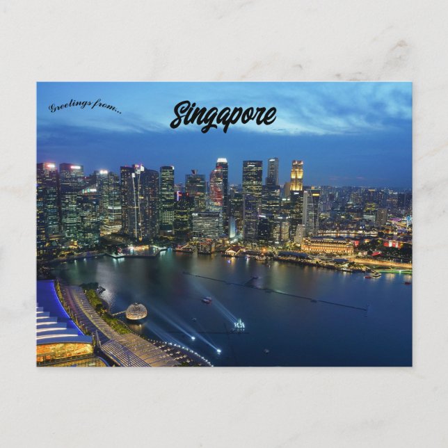 Postal Skyline de Singapur (Anverso)