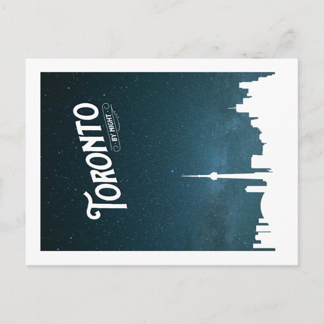 Postal Skyline de Toronto por noche - POSTCARD (Anverso)