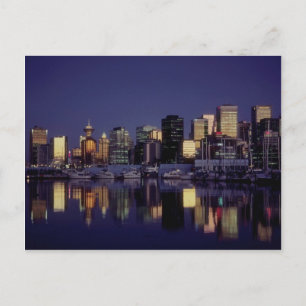 Postal Skyline de Vancouver, Columbia Británica, Canadá