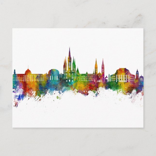 Postal Skyline de Wiesbaden Germany (Anverso)
