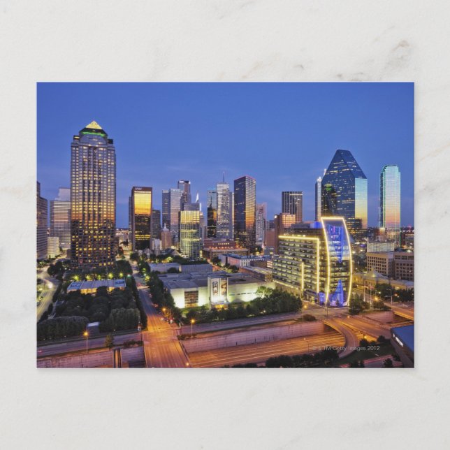 Postal skyline del centro de dallas (Anverso)