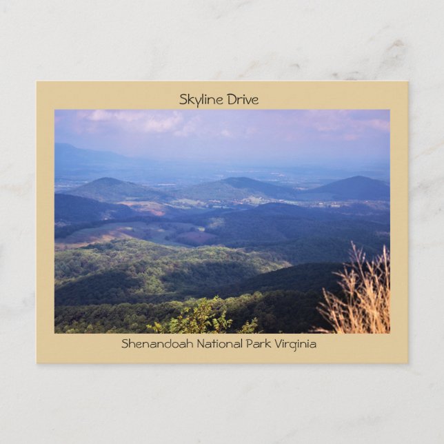 Postal Skyline Drive Shenandoah (Anverso)