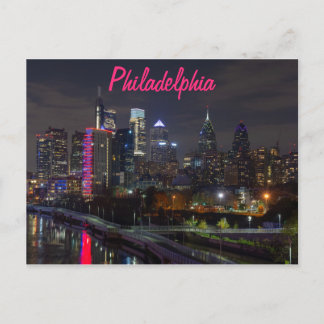 Postal Skyline Filadelfia de noche