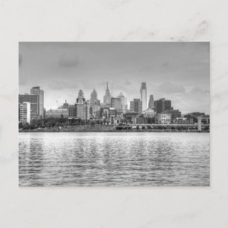 Postal Skyline Filadelfia en blanco y negro