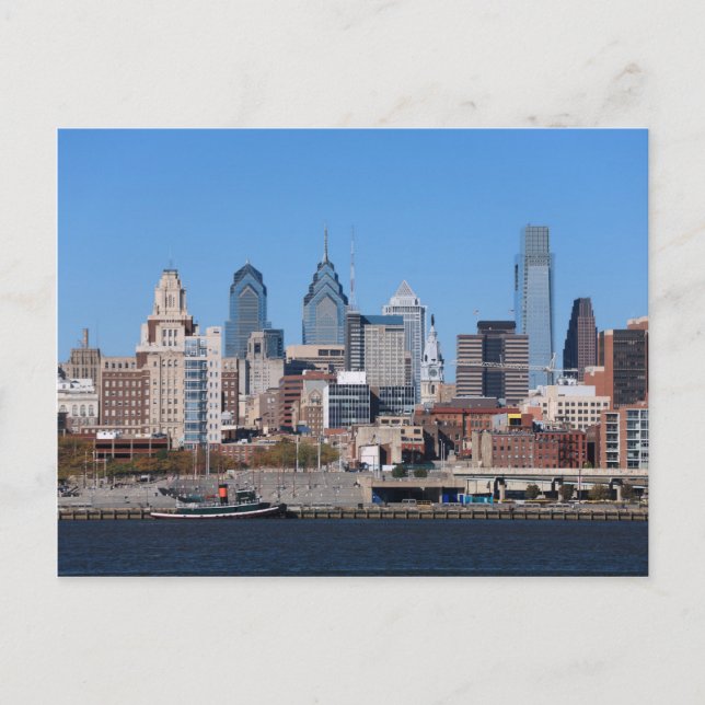 Postal Skyline Filadelfia, vista media (Anverso)