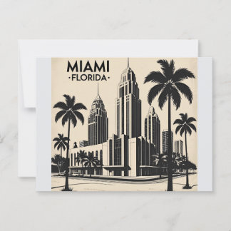 Postal Skyline Florida de Miami City