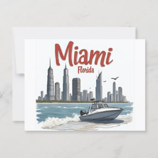 Postal Skyline Florida de Miami City