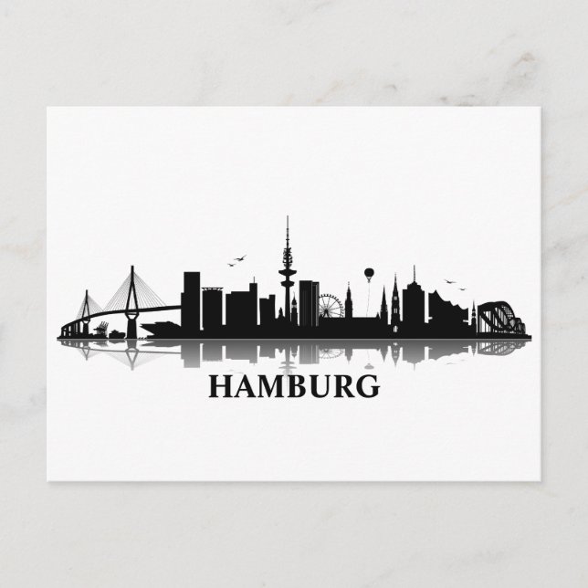Postal Skyline HAMBURG - Postkarte / Grußkarte (Anverso)