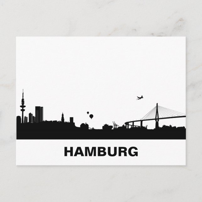 Postal Skyline HAMBURG - Postkarte / Grußkarte (Anverso)