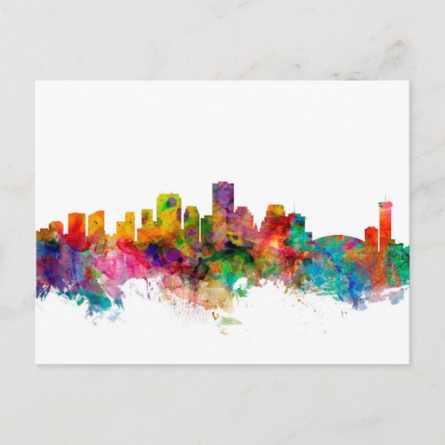 Postal Skyline Louisiana de Nueva Orleans (Anverso)