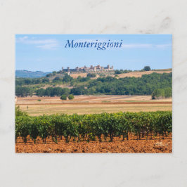 Postal Skyline Monteriggioni, Toscana, Italia Postcard