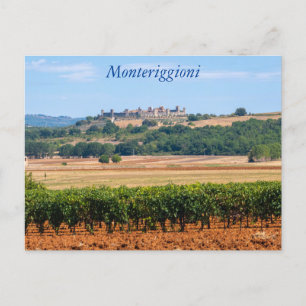 Postal Skyline Monteriggioni, Toscana, Italia Postcard