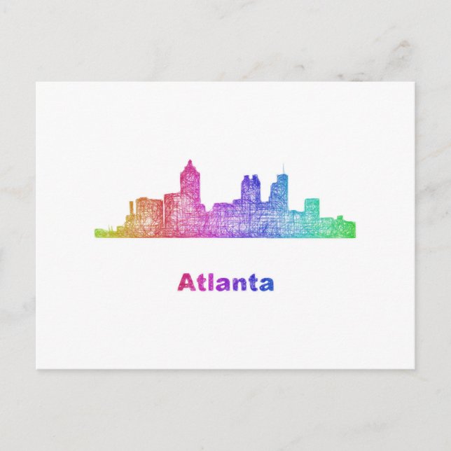Postal Skyline Rainbow Atlanta (Anverso)