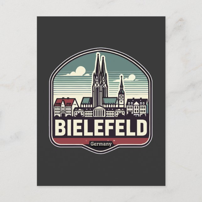 Postal Skyline Retro Bielefeld (Anverso)
