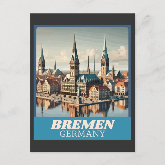 Postal Skyline Retro Bremen (Anverso)