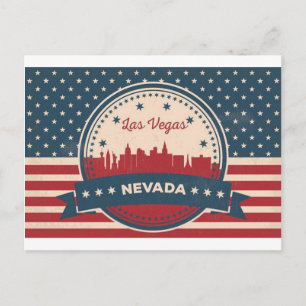 Postal Skyline Retro Las Vegas